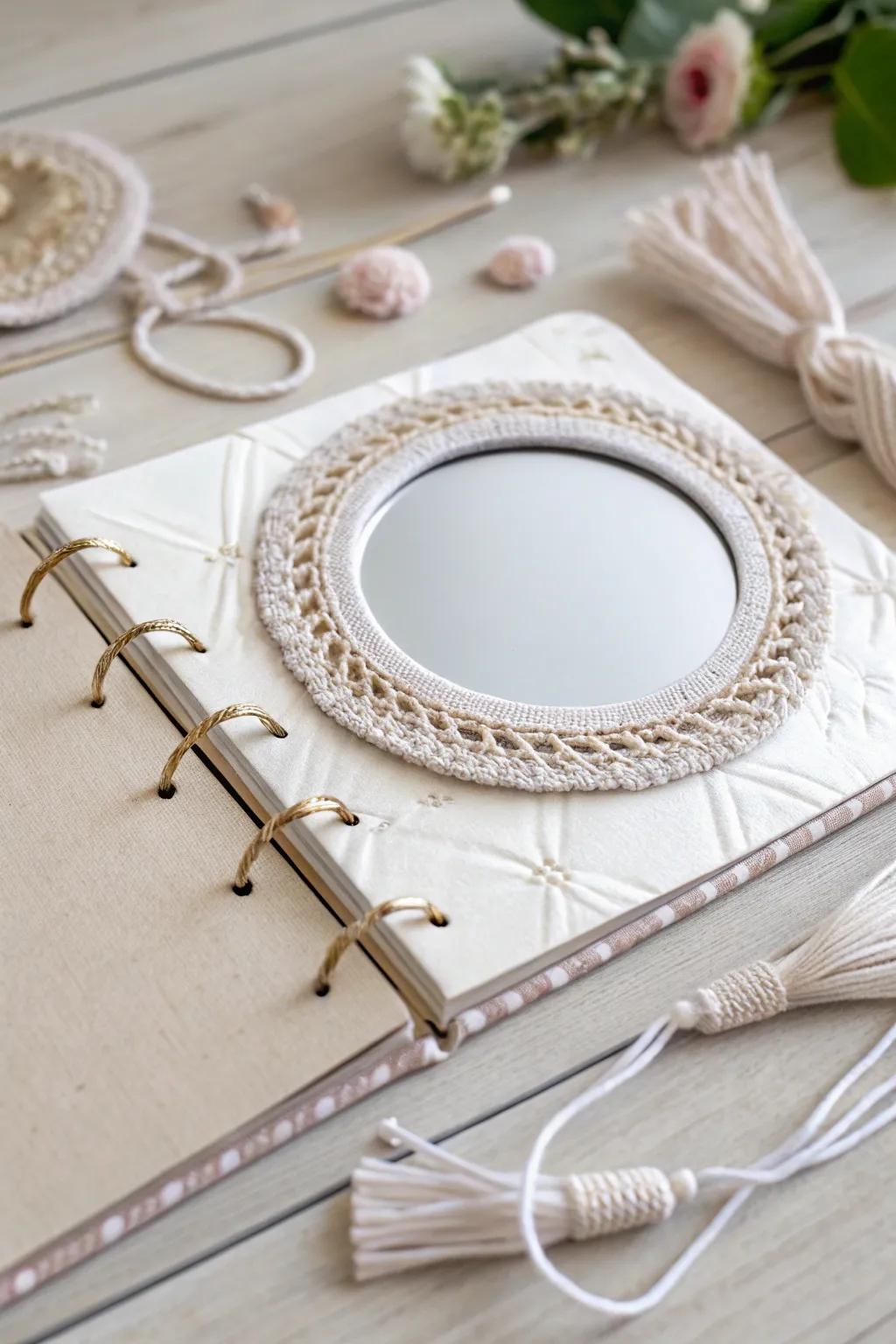 Reflecting Joy: A minimalist busy book page with a delightful mirror surprise for little explorers.