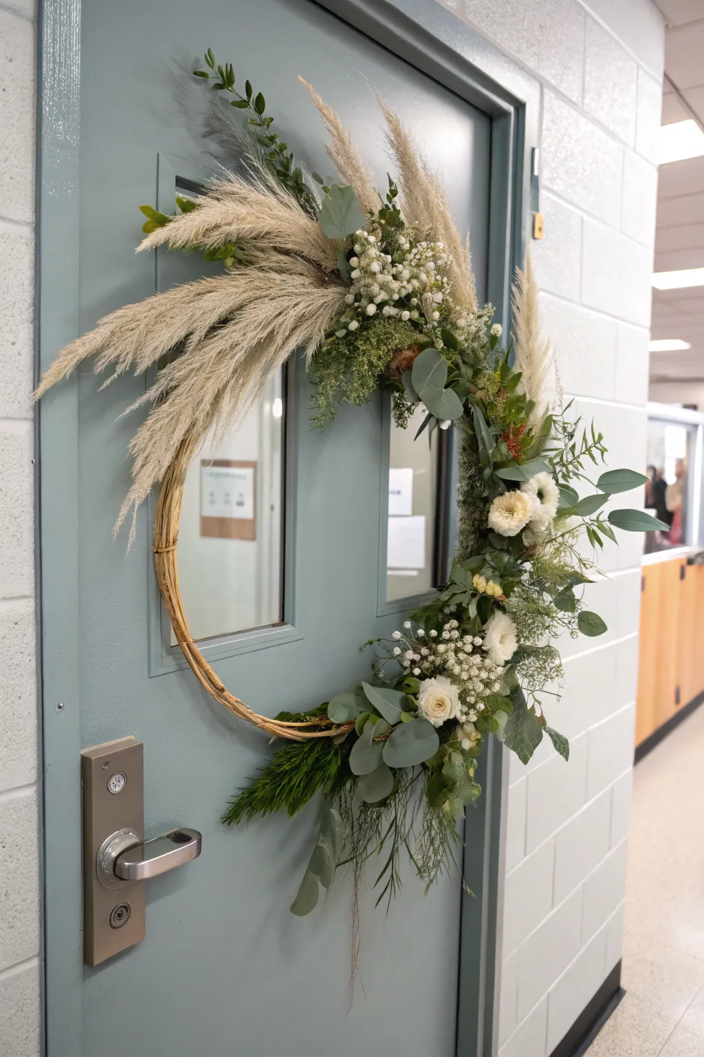 Welcome in style with a handcrafted wreath that brings natural beauty to your classroom door.