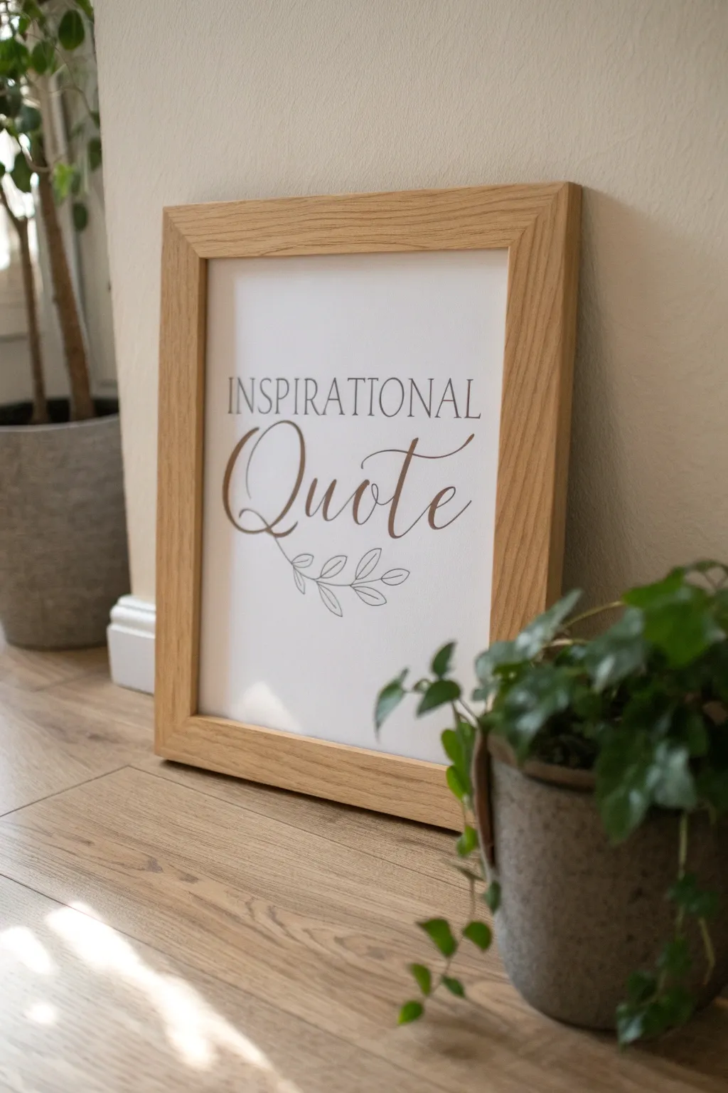 Transform your space with elegant inspiration: A minimalist quote art piece that speaks to the soul.