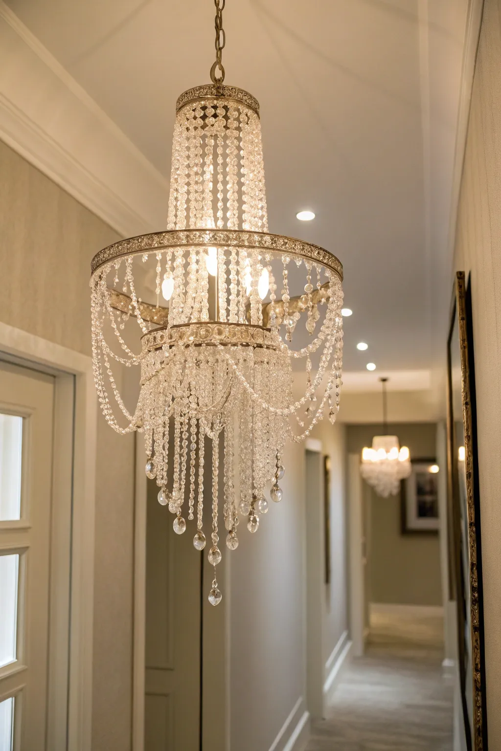 Layered Beaded Beauty: Elevate your space with a touch of elegance and craftsmanship.