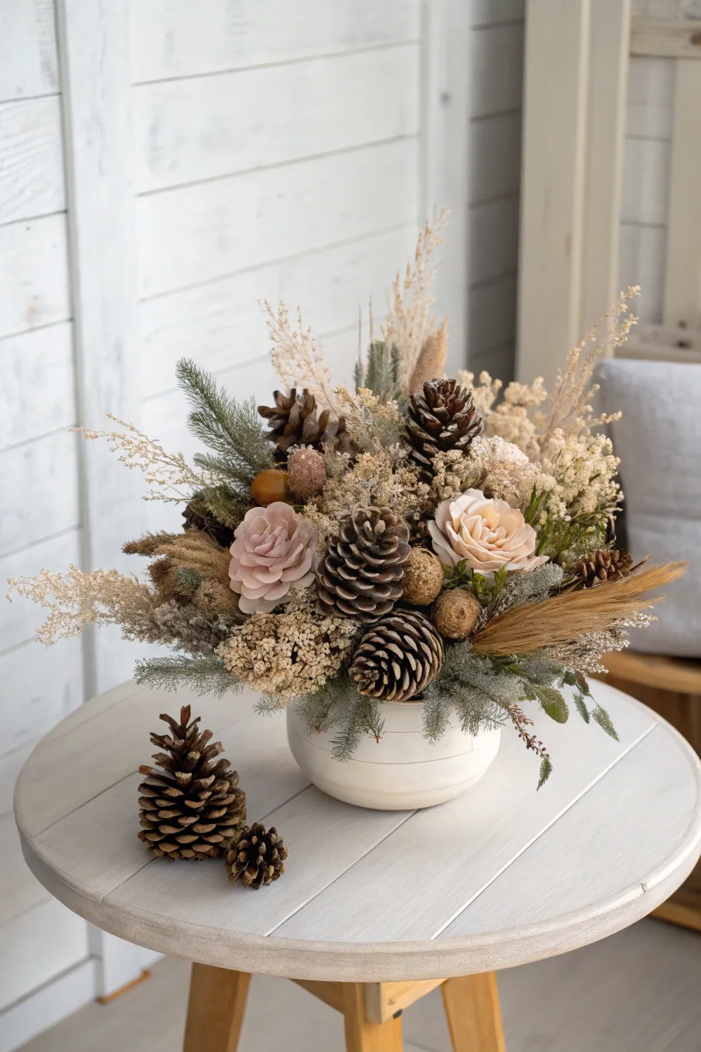 Transform your table with a touch of nature's elegance. 🍂✨ #ScandiBohoDecor #DIYCenterpiece