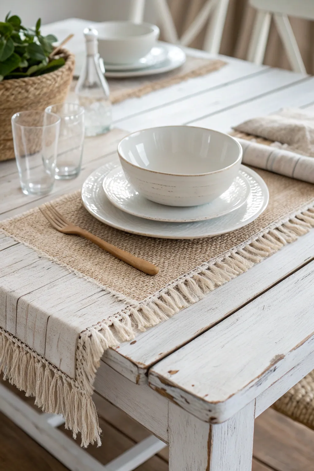 Transform your dining space with the beauty of layered textures – where simplicity meets elegance.