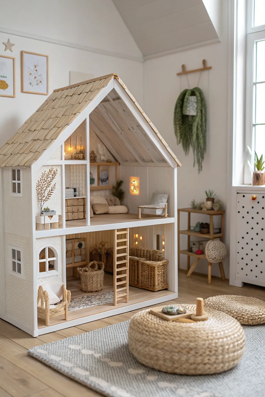 Discover the magic of hidden spaces in this charming DIY dollhouse!