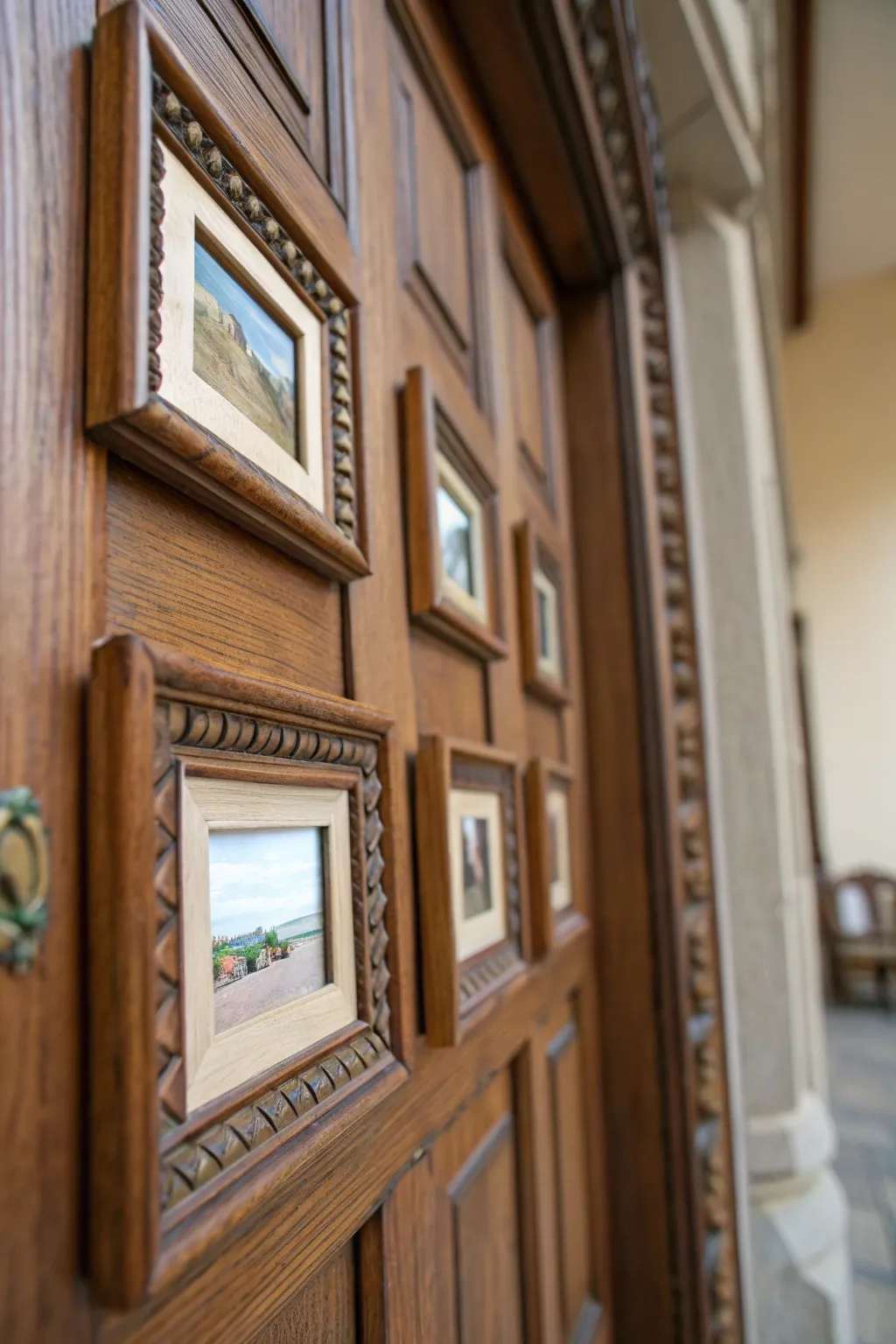 Elevate your door with artisanal frame trims for a touch of personal artistry.