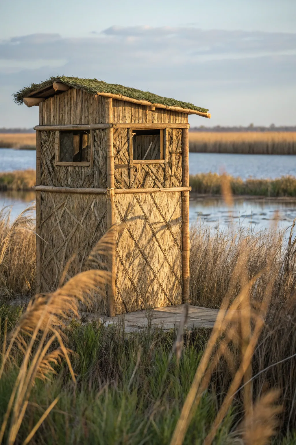 Craftsmanship meets sustainability: Create your own eco-friendly duck blind with natural materials.