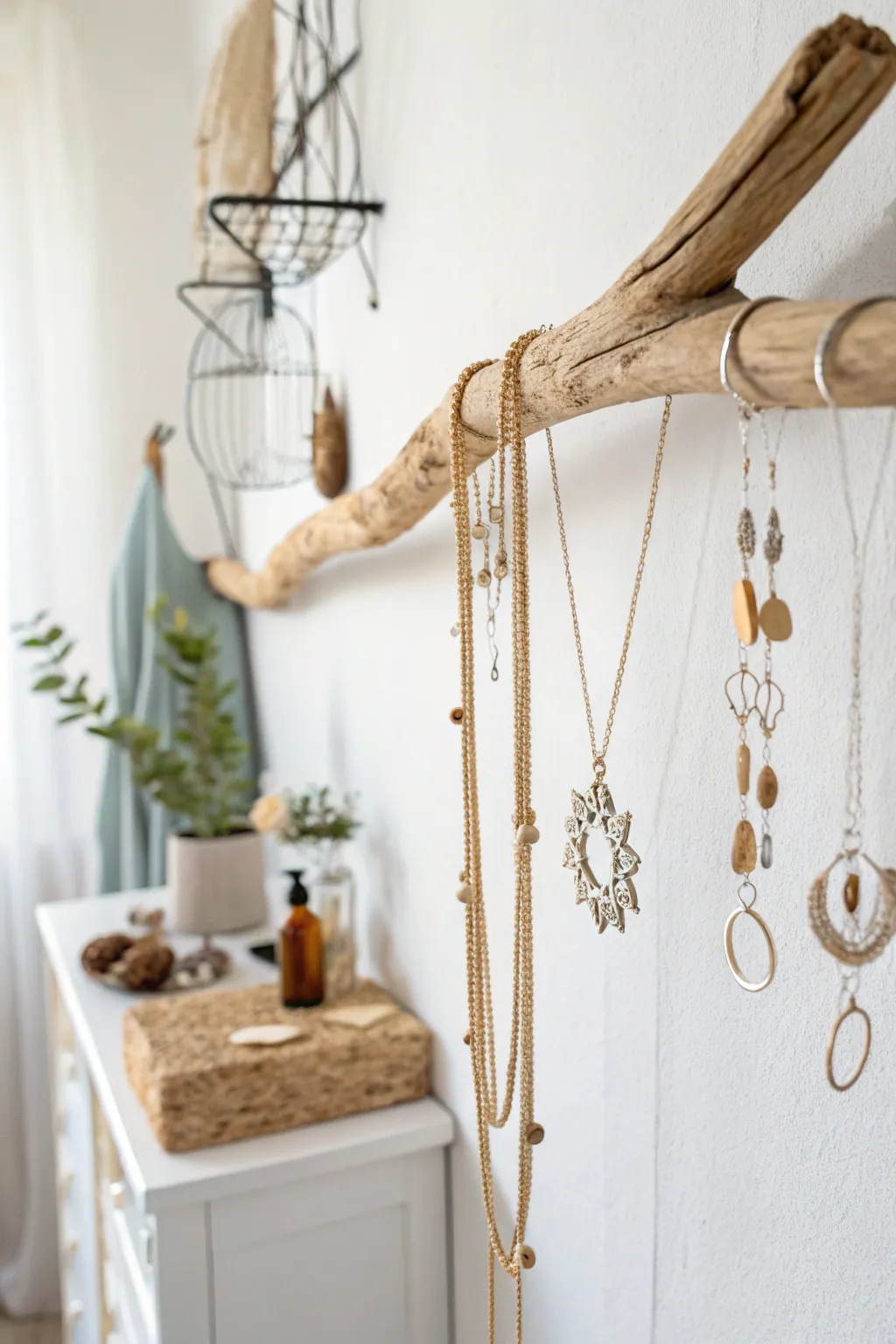 Embrace nature with a chic branch jewelry hanger—where simplicity meets boho elegance.