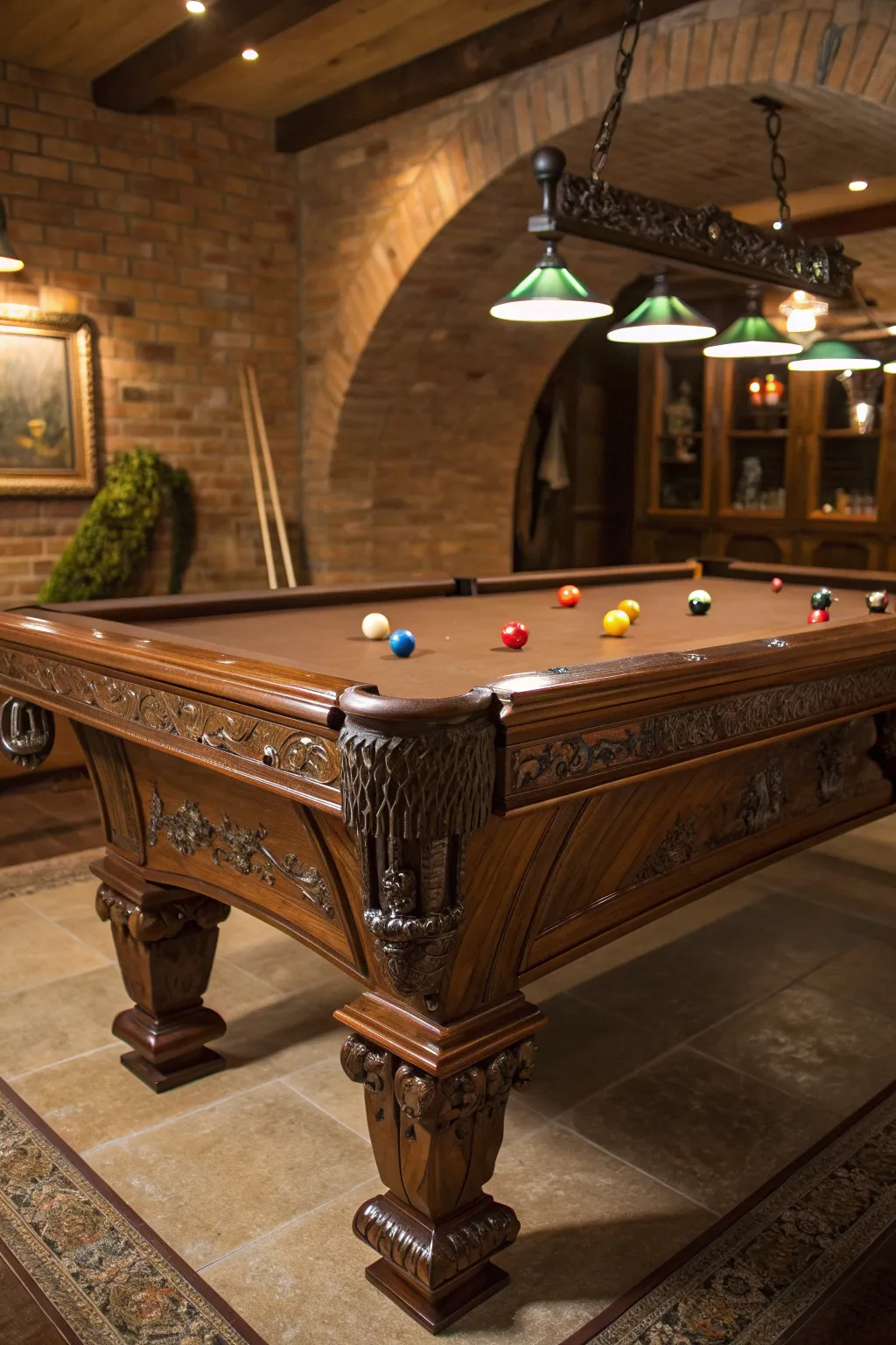 Transform your space with a handcrafted pool table centerpiece, perfect for entertainment and style.
