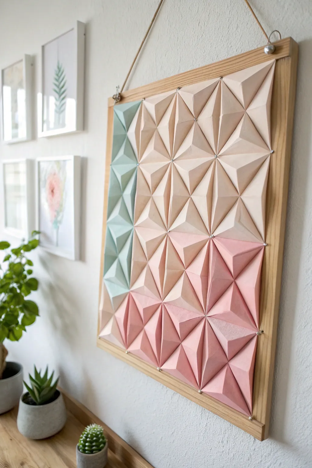 Transform her space with the timeless beauty of handcrafted origami wall art.