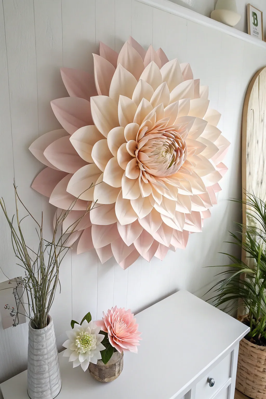 Elevate your New Year's decor with the elegance of handcrafted paper flowers. 🌸✨