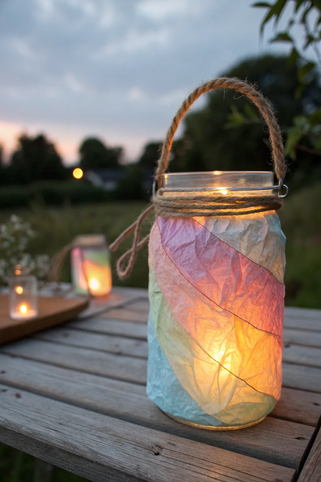 Add a splash of color to your evenings with DIY tissue paper lanterns – where simplicity meets playful elegance.
