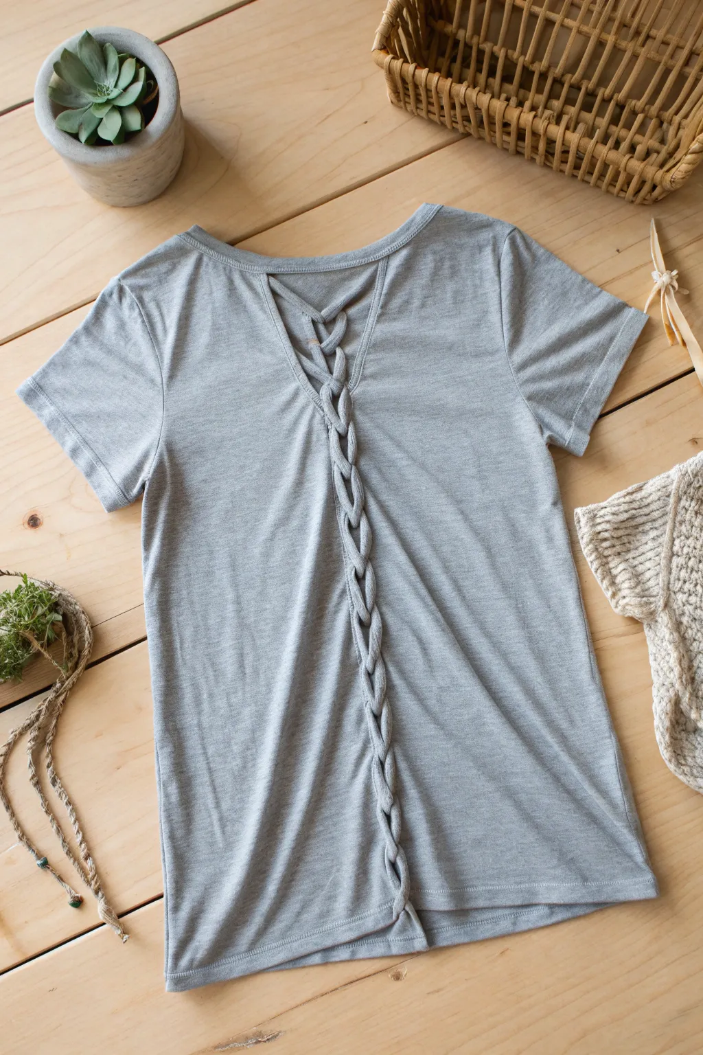 Embrace your edgy side with minimalist elegance. Twist your tee for a touch of punk rock flair!