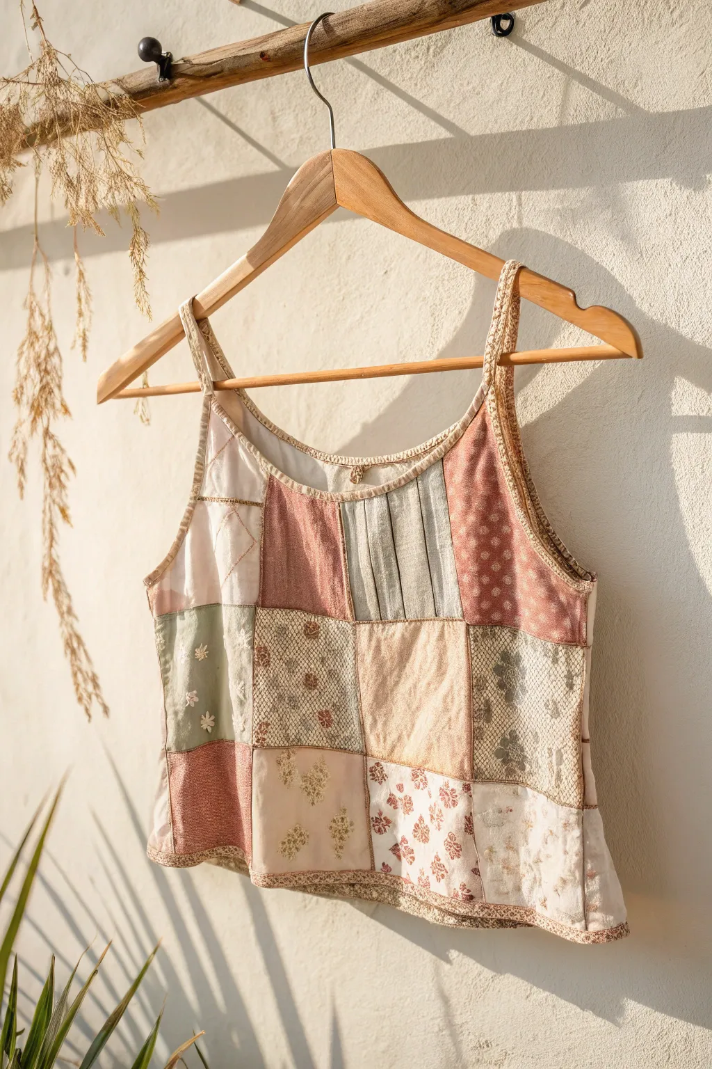 Craft your own unique patchwork tank – where creativity meets simplicity!