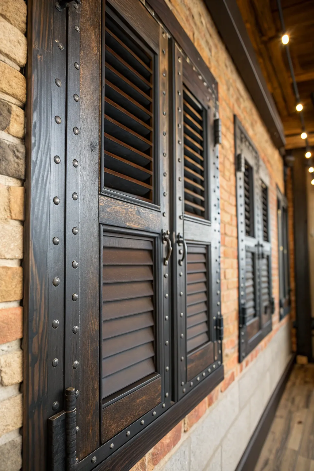 Elevate your space with industrial chic metal shutters, where sleek meets rustic craftsmanship.