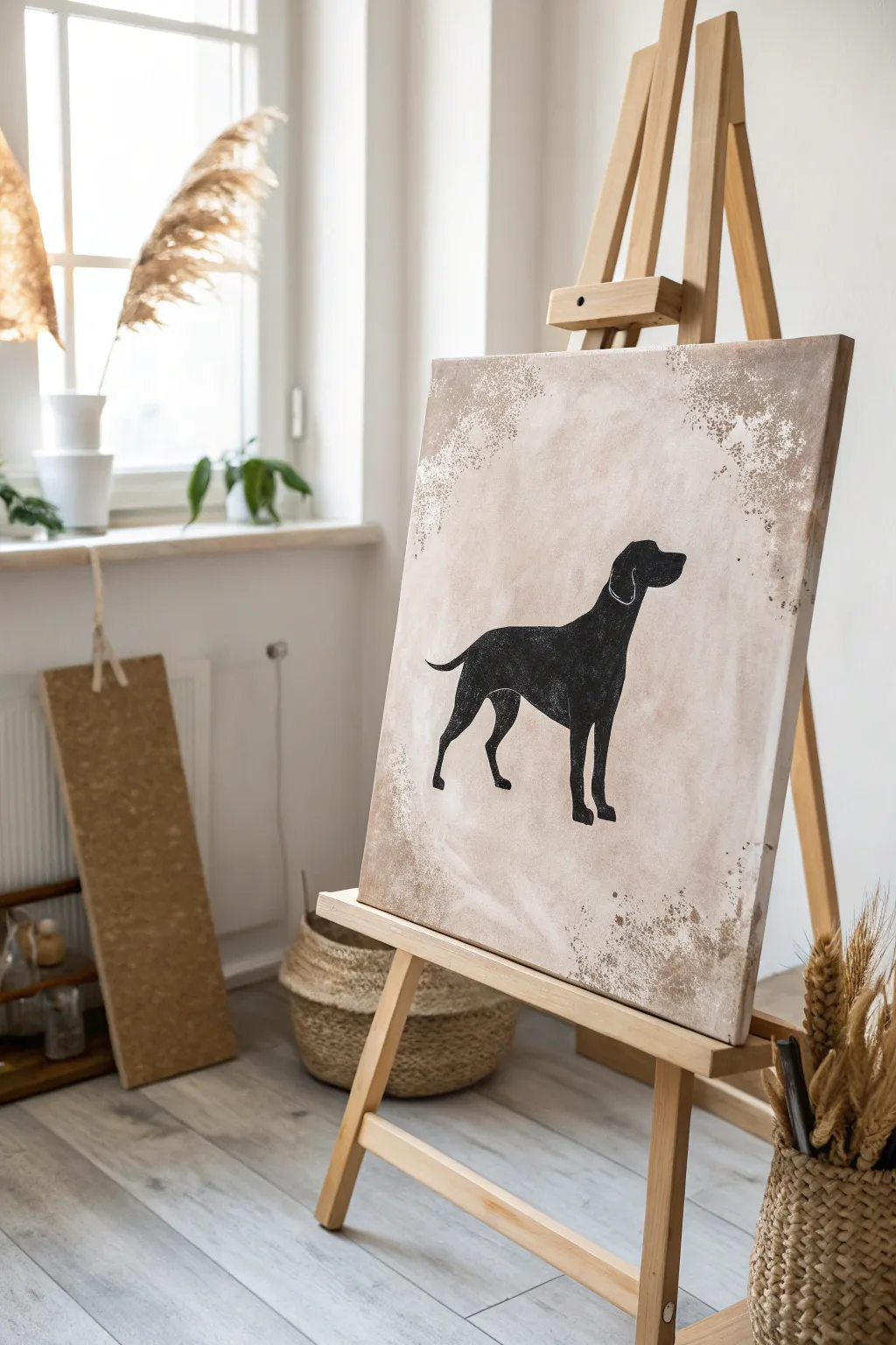Elevate your dog paintings with textured backgrounds that add depth without distraction. Simple yet stunning.