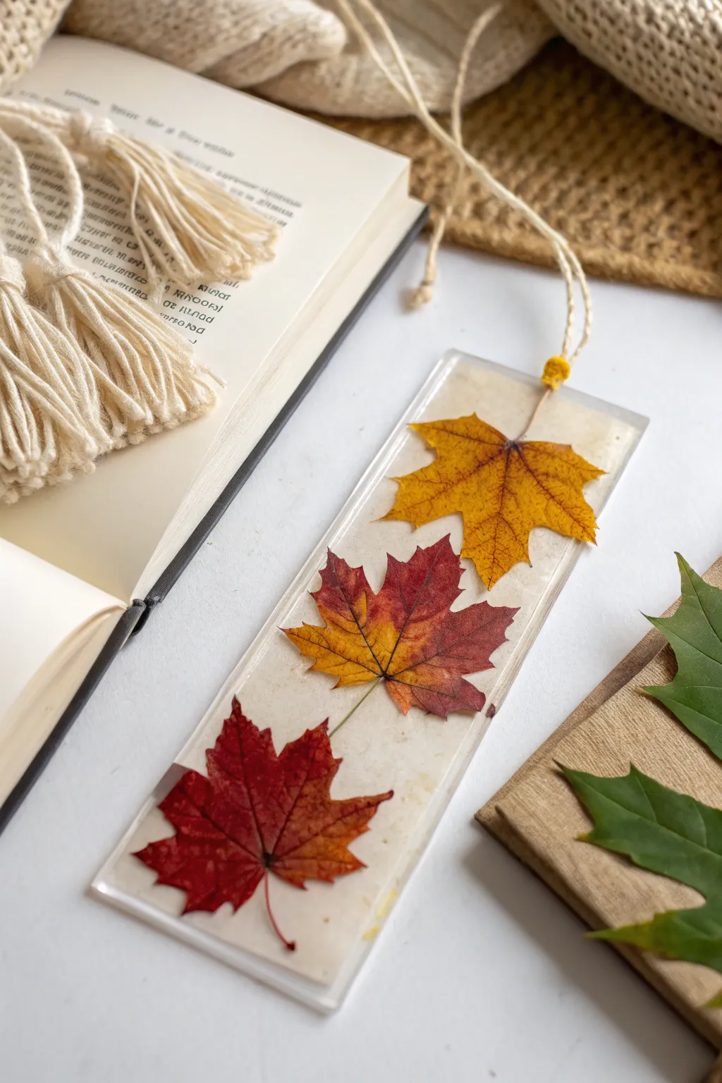 Capture the essence of autumn with these charming pressed leaf bookmarks, a simple yet beautiful craft for all ages.