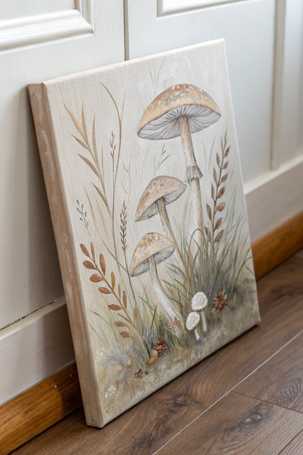Discover the beauty of simplicity with textured mushroom art that speaks to the heart of craftsmanship.