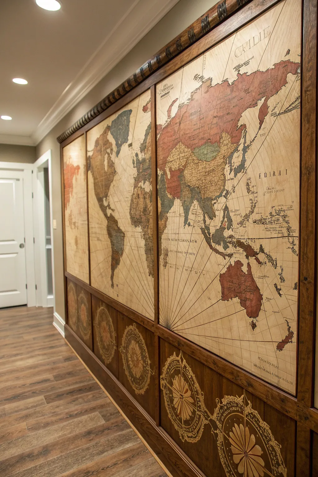 Transform your space with a handcrafted vintage map on wood—perfect for the travel enthusiast's decor.