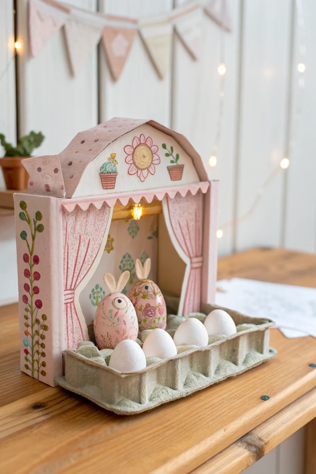 Transform egg cartons into a whimsical puppet theatre—where imagination takes center stage!