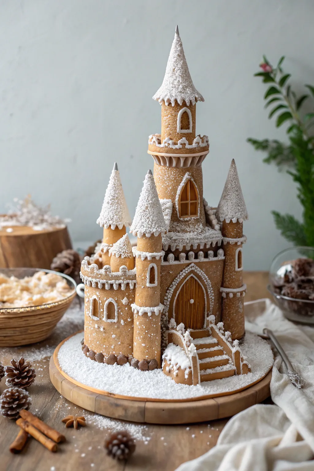 Step into a fairy tale with this enchanting gingerbread castle, where sweet simplicity meets magical craftsmanship.