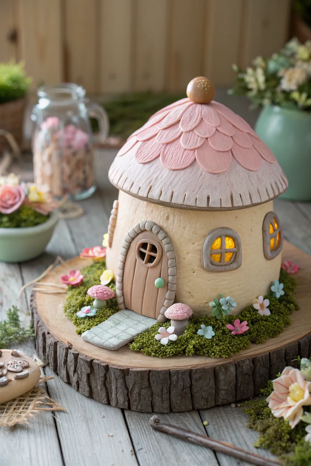 Discover the whimsy of a handcrafted fairy village, where each house tells its own enchanting story.