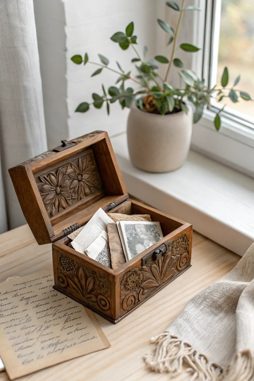 A treasure box of memories, crafted with love and simplicity. Perfect for cherishing moments with Dad.