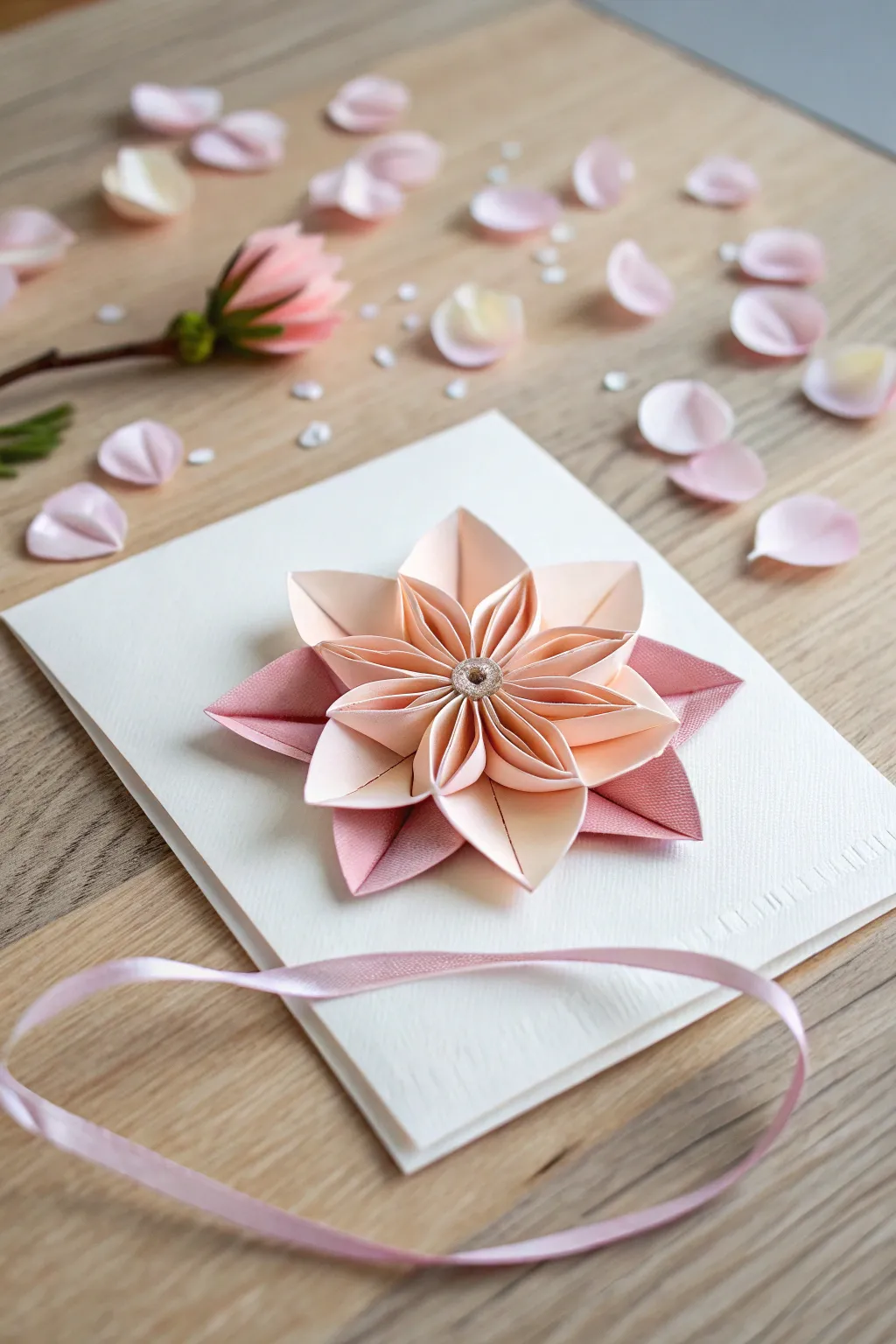 Unfold your creativity with origami flower cards, where simplicity meets elegance.
