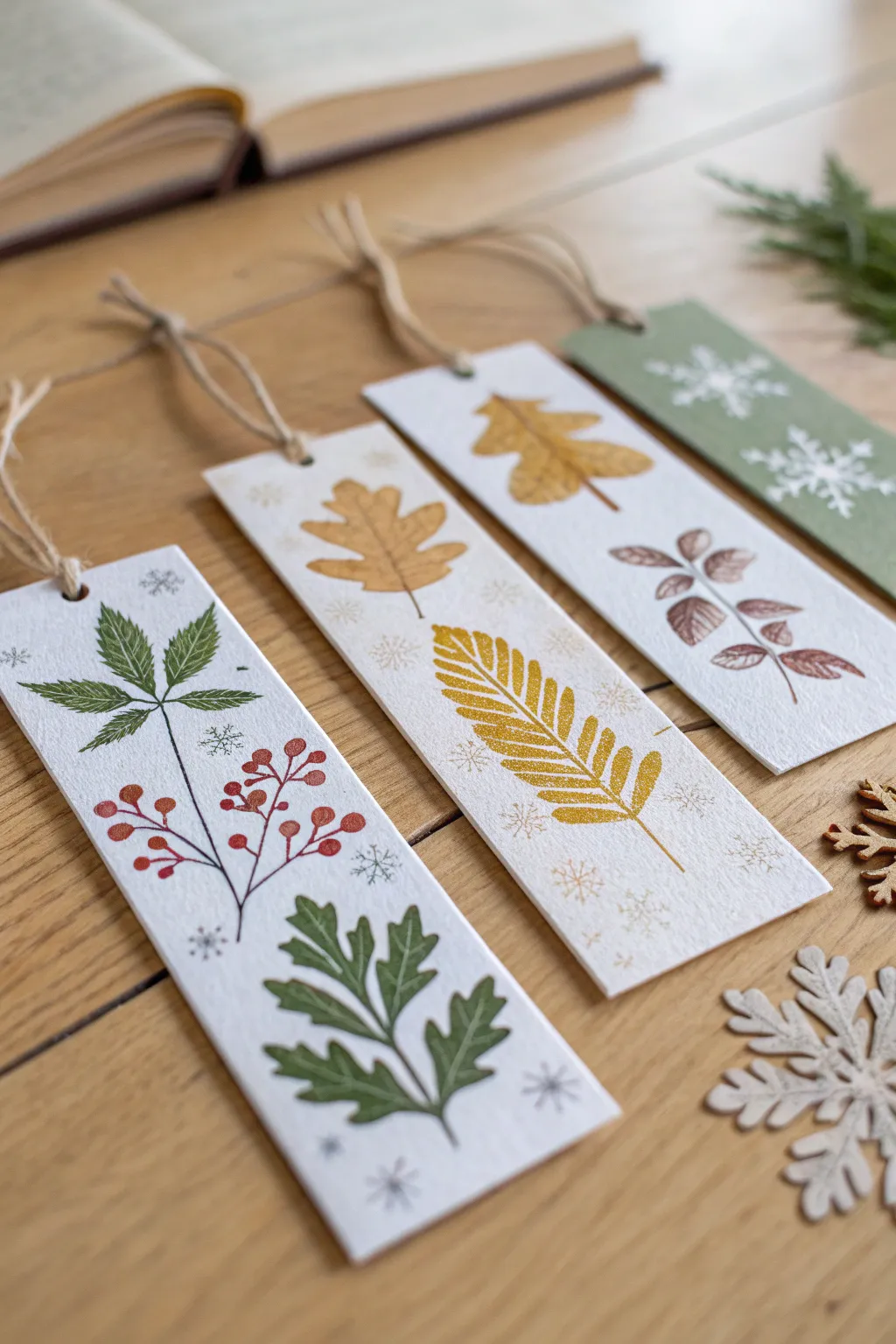 Transform your reading experience with these handcrafted seasonal bookmarks, capturing the essence of each season in minimalist elegance.