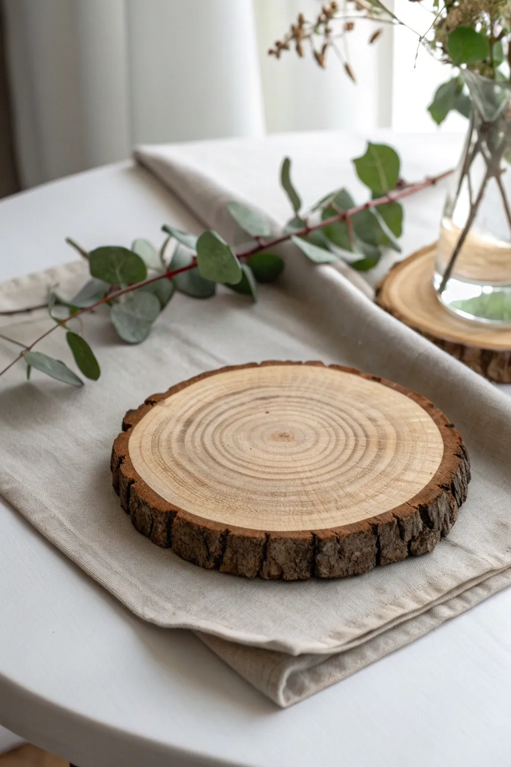Embrace rustic elegance with handcrafted wood coasters, bringing nature's charm to your table.