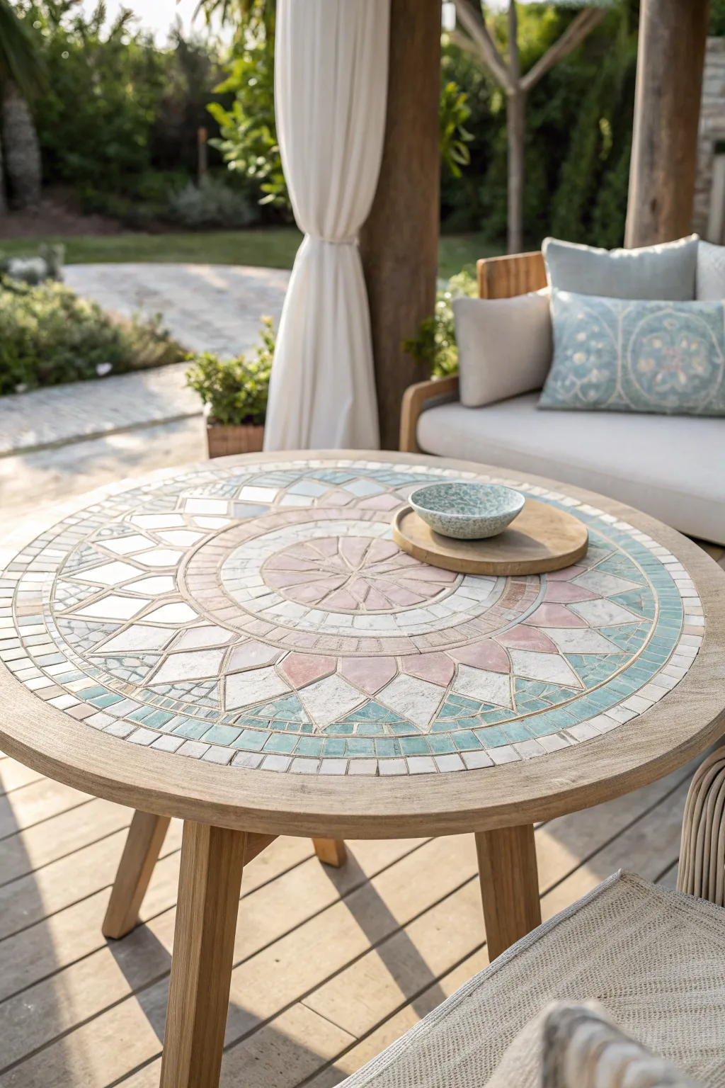 Transform your space with a stunning tile tabletop makeover, blending Scandinavian simplicity with Boho charm.
