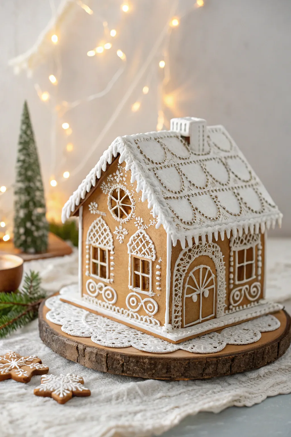 Step back in time with a Victorian gingerbread masterpiece, where elegance meets simplicity.