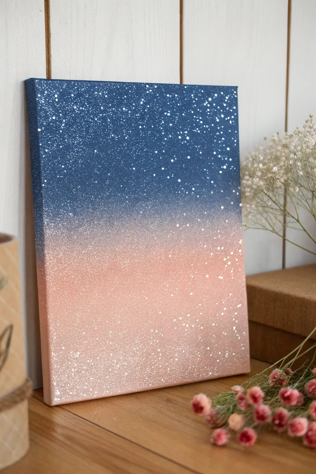 Embrace the magic of ombre with this glitter masterpiece. Perfectly minimal, unmistakably enchanting.