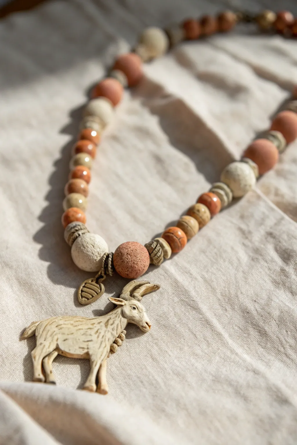 Embrace the charm of nature with this handcrafted goat-themed necklace, perfect for adding a touch of whimsy to your minimalist style.