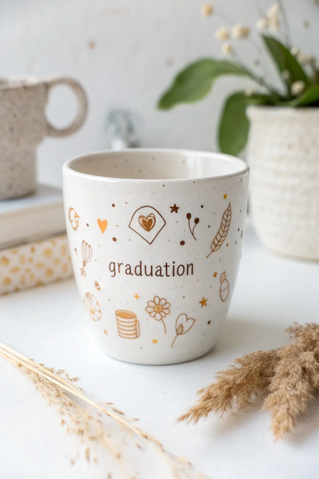 Celebrate achievements with a touch of modern whimsy—graduation emojis meet minimalist elegance.