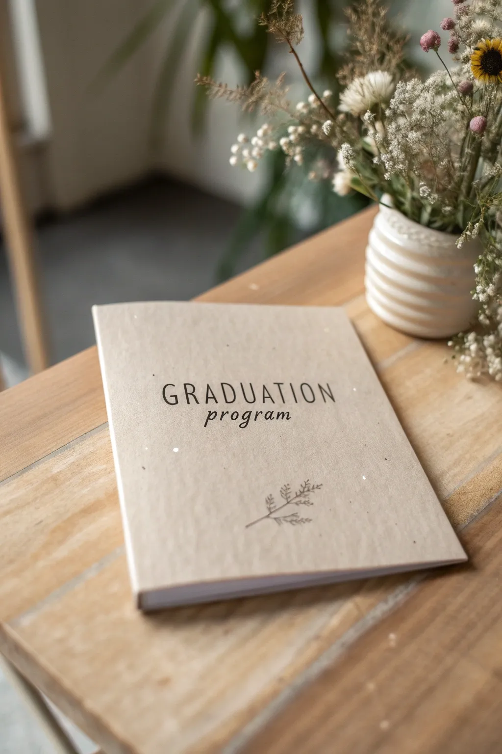 Cherish the details: A beautifully handcrafted program capturing the essence of graduation day.