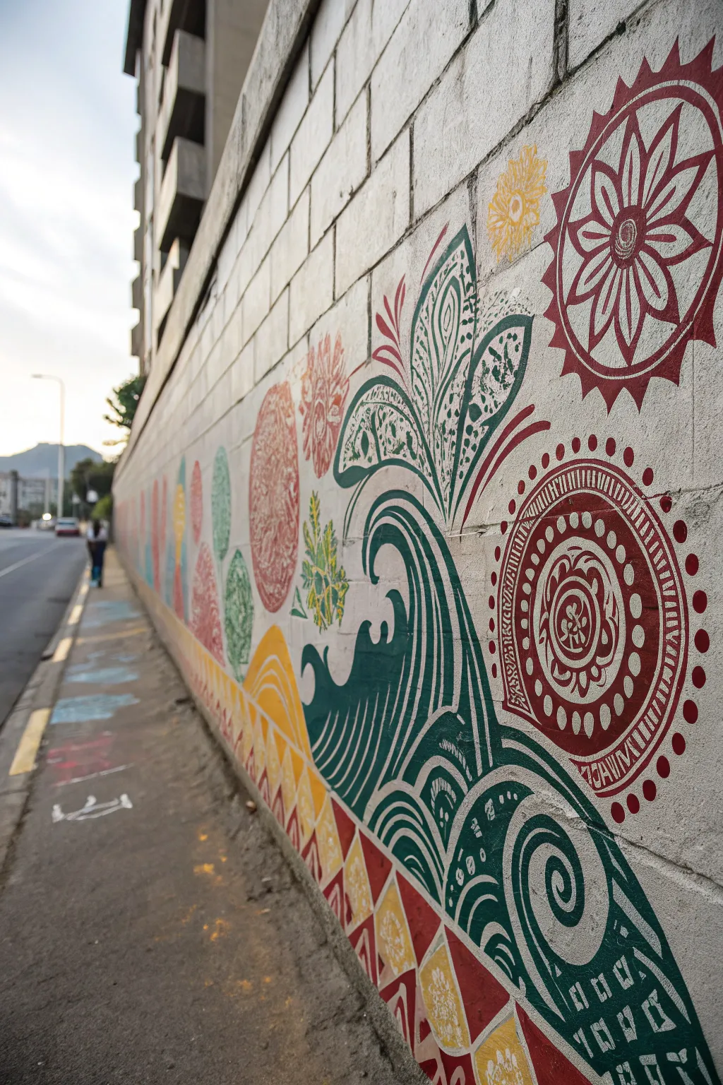 Embrace the world through art: A tapestry of global patterns in one striking stencil.