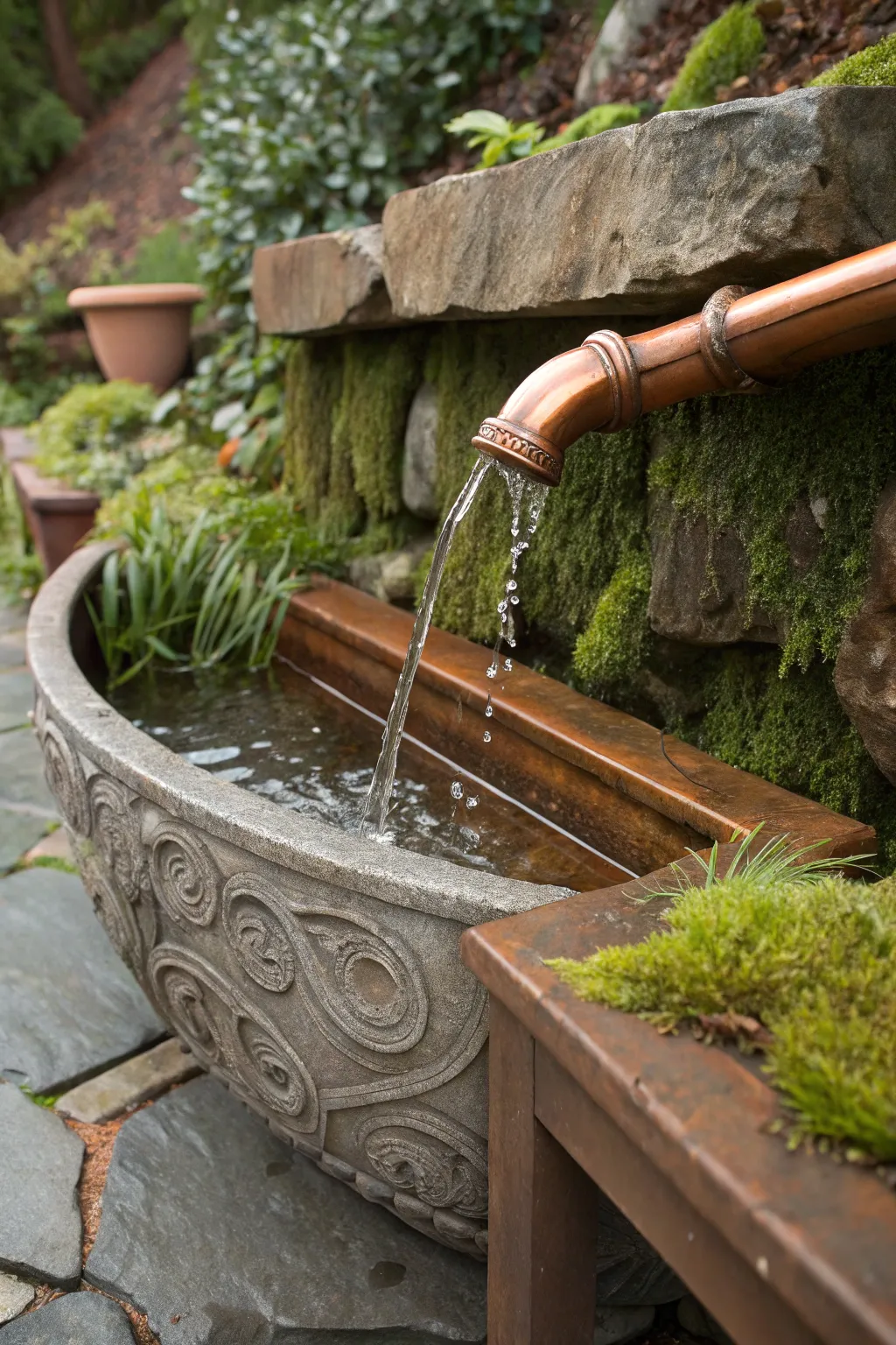 Transform your garden with a handcrafted water feature that combines function and beauty.