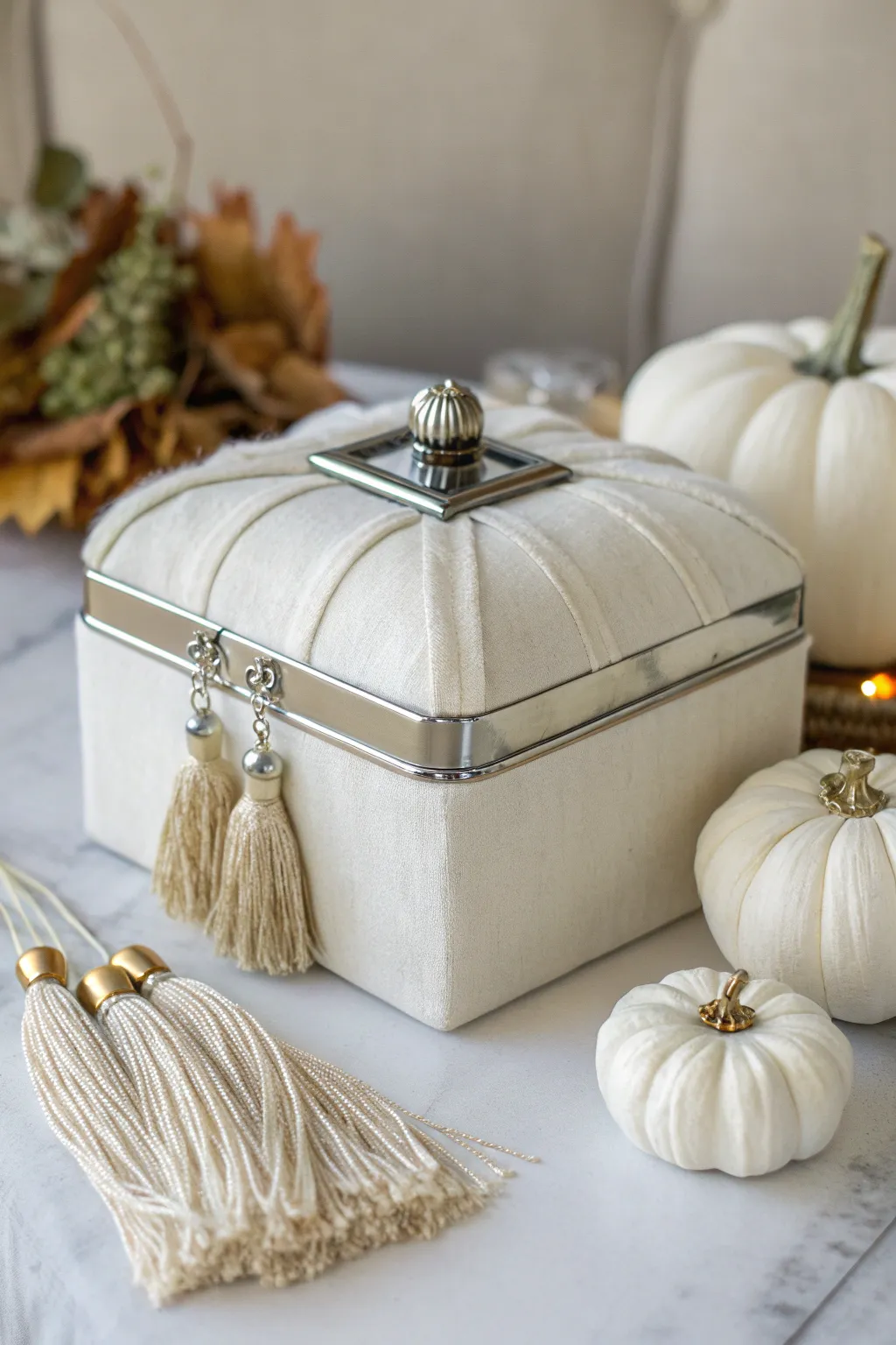 Elevate your Halloween decor with this stunning blend of fabric and metal—where minimalist design meets boho charm!
