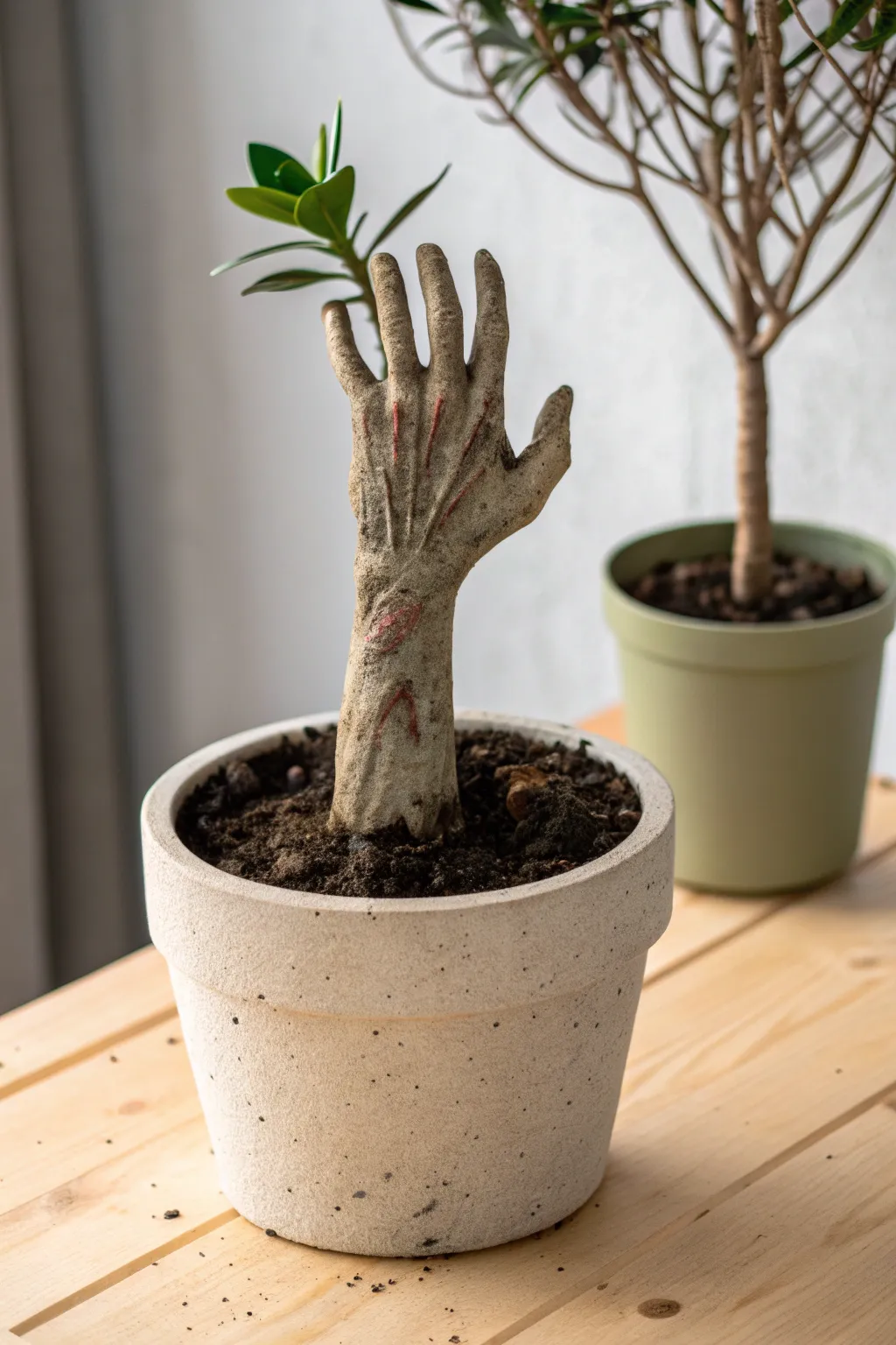 Embrace the eerie elegance with these unique Zombie Hand Pots, perfect for a touch of Halloween chic!