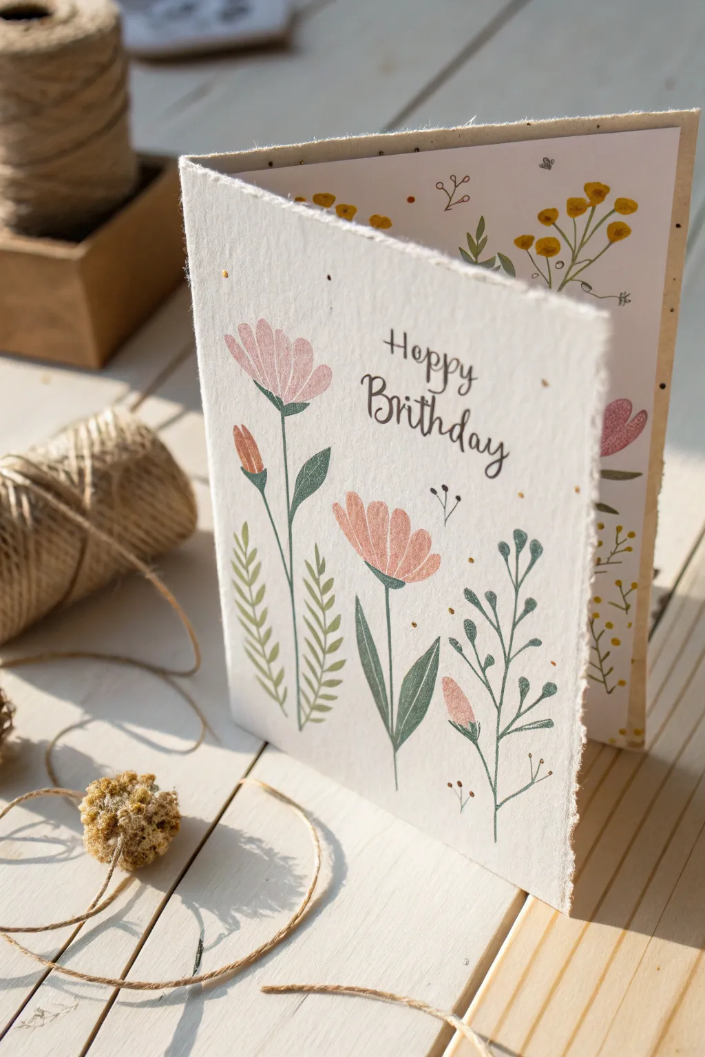 Celebrate sustainably with a handmade birthday card that combines elegance and eco-consciousness. #EcoFriendlyCrafts