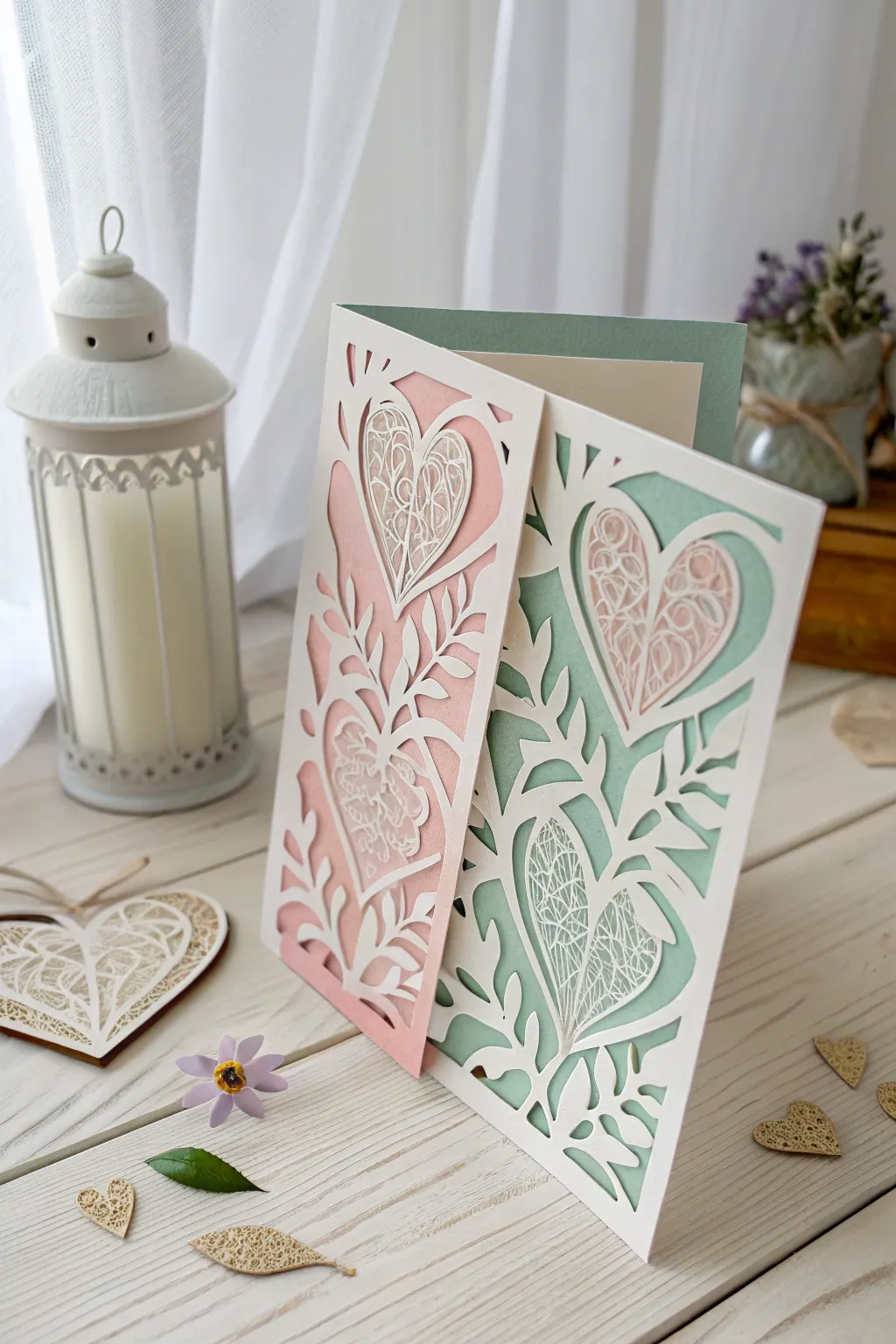 Discover the art of surprise with this layered cut-out love card—where simplicity meets elegance.