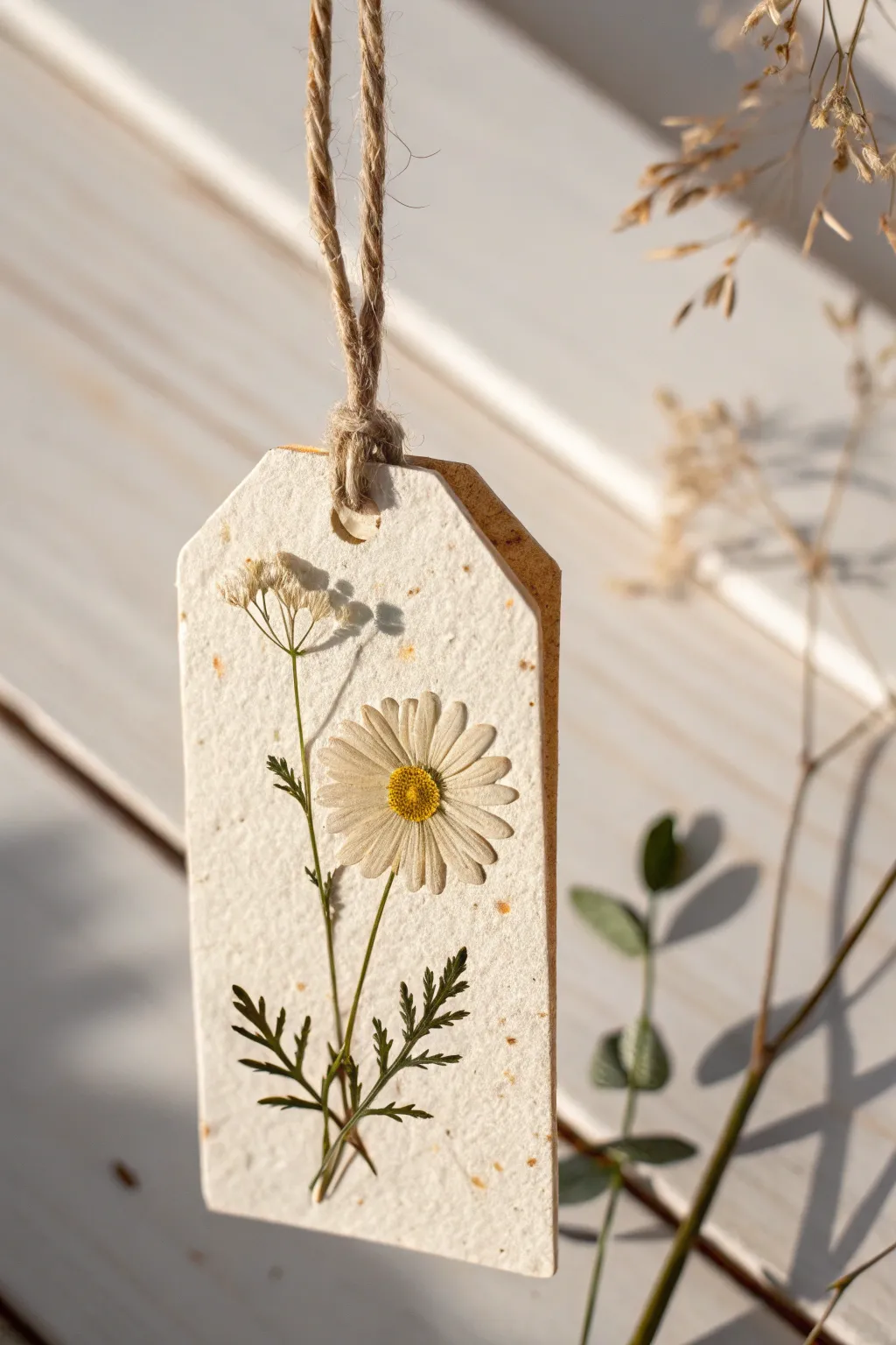 Nature's elegance in minimalist design: A hang tag that brings the beauty of the outdoors in.