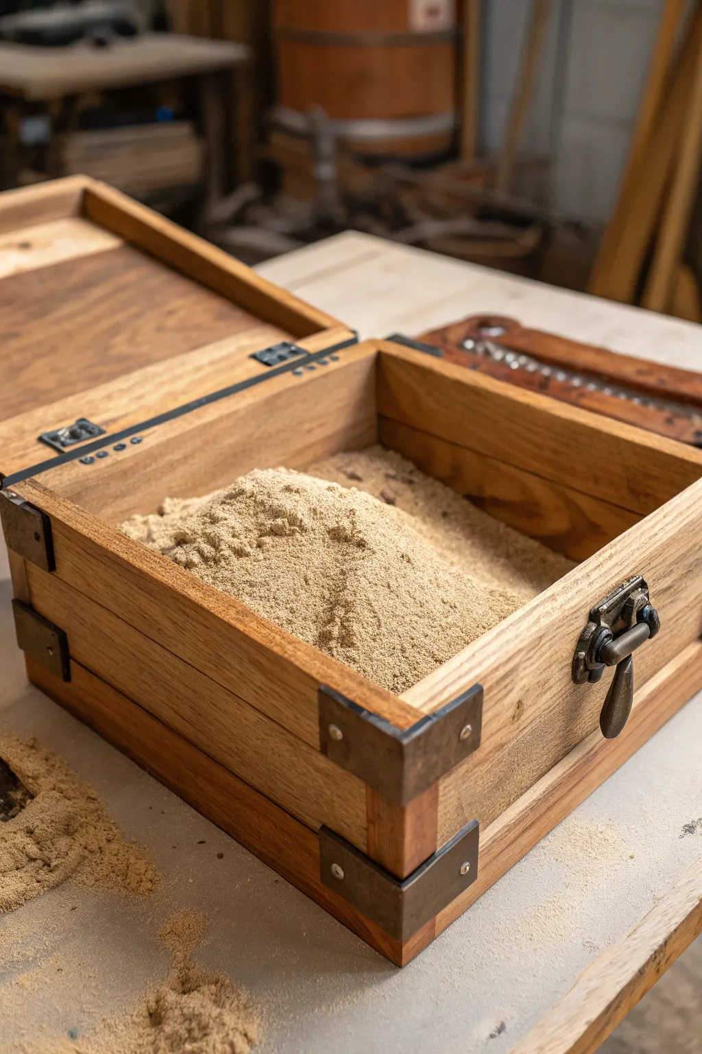 Discover the elegance of function with this handcrafted sand-filled ballast box, designed for versatility and style.