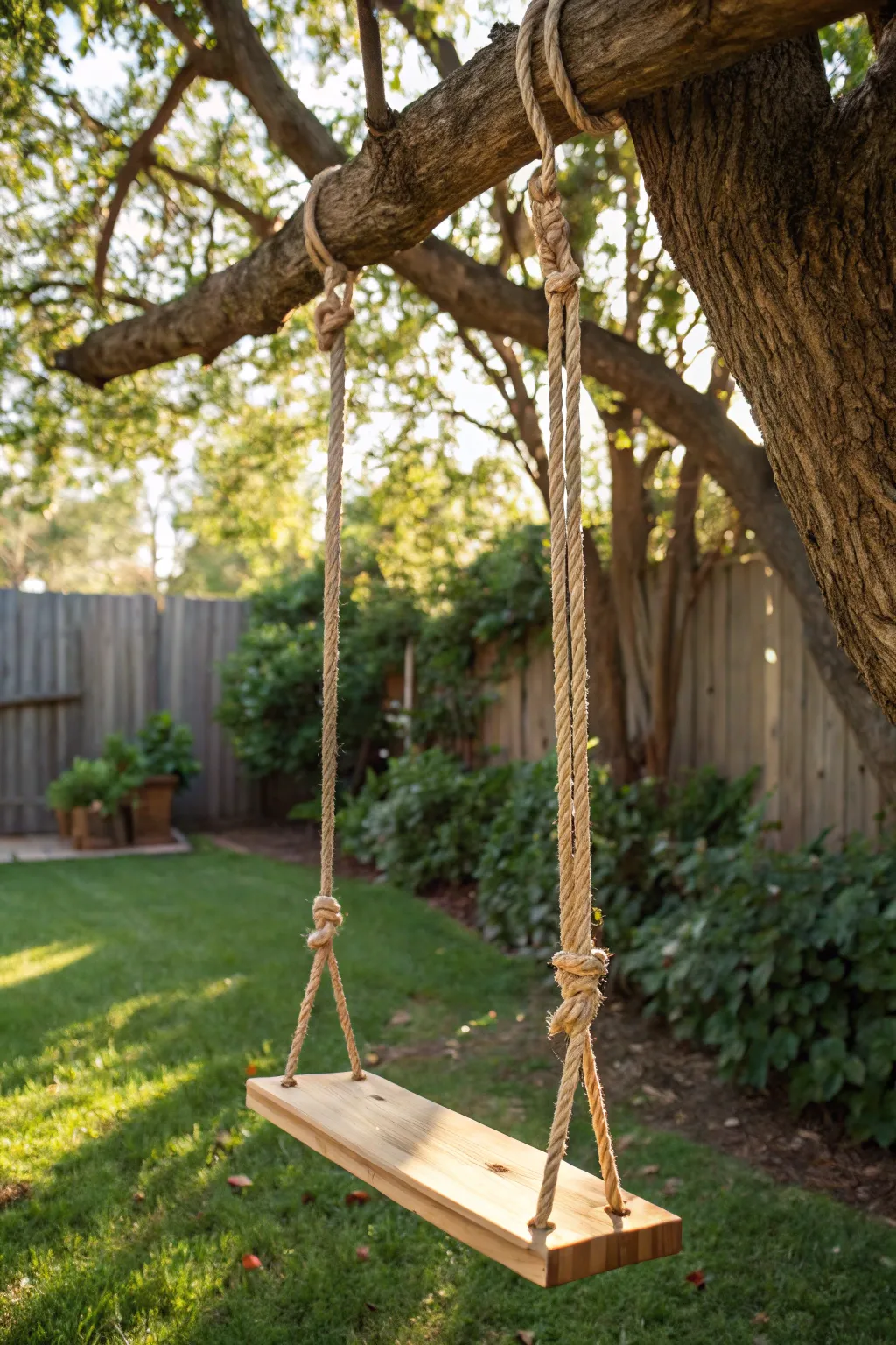 Embrace the beauty of play with a handcrafted rope ladder swing, where simplicity meets adventure.