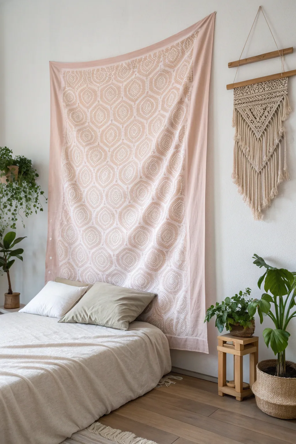 Transform your space with the warmth and texture of fabric panels – where minimalist charm meets boho beauty.