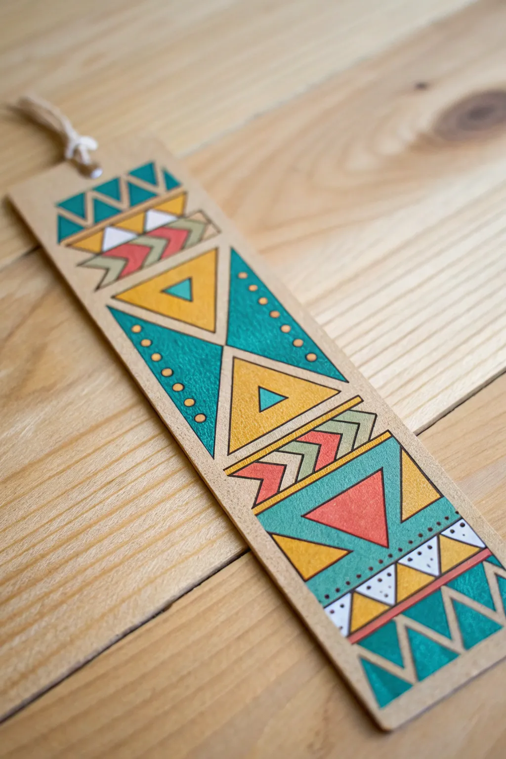 Elevate your reading experience with a handcrafted geometric bookmark that brings modern elegance to your pages.