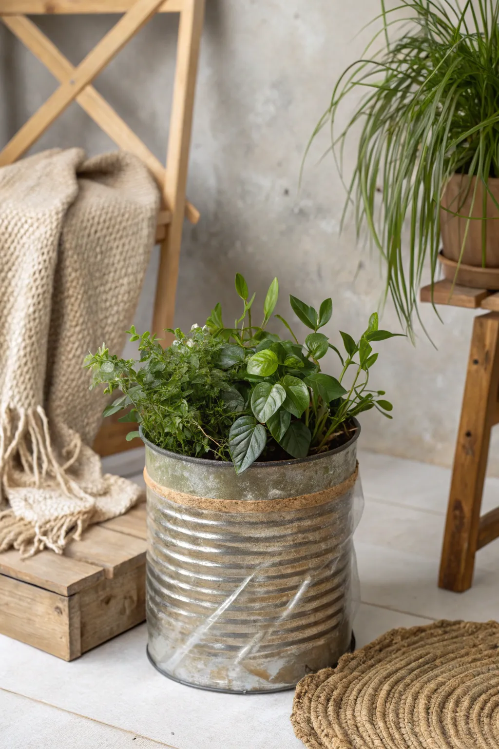 Upcycle with Style: Transform Metal Cans into Chic Industrial Planters 🌿✨