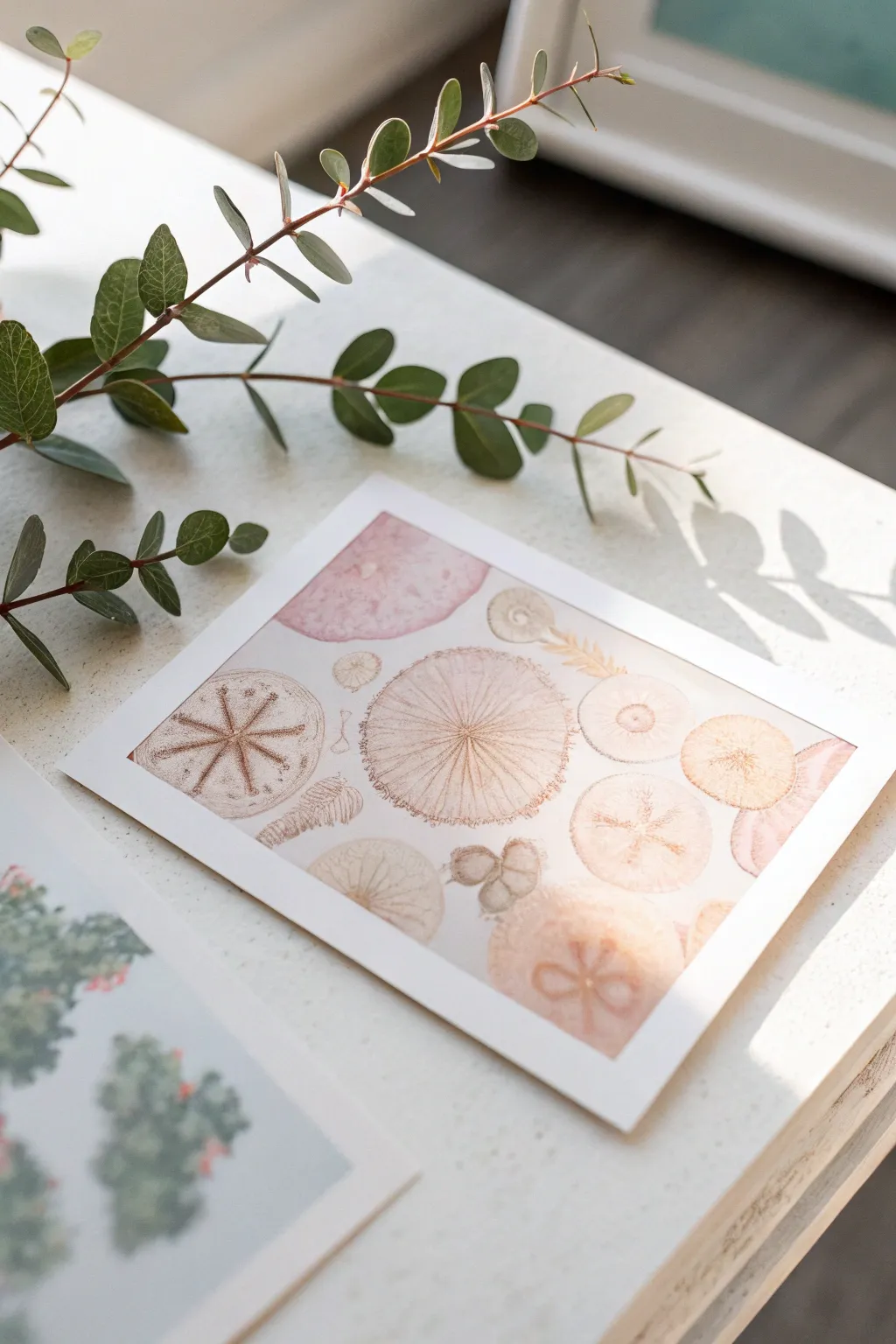 Discover the enchanting world of gelatin print textures on index cards – where simplicity meets artistic beauty.
