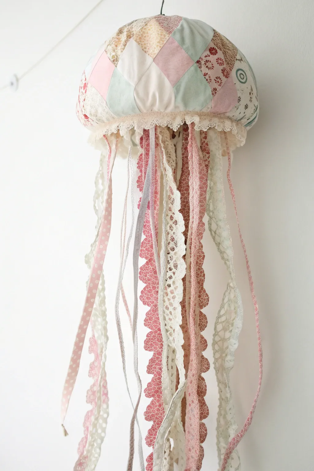 Transform fabric scraps into a whimsical jellyfish masterpiece, blending minimalist elegance with Boho charm.