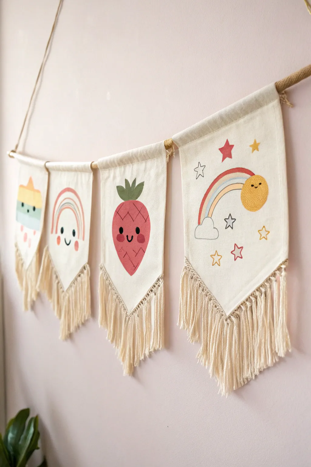 Elevate your celebrations with charming kawaii banners that blend Scandinavian minimalism with playful boho vibes.