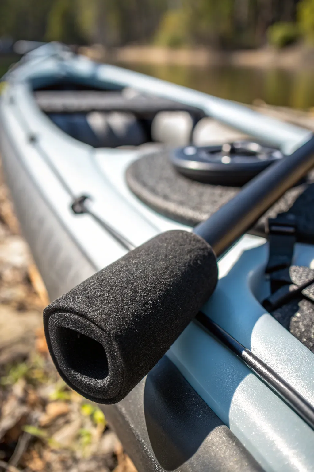 Crafted Comfort: Secure your fishing rods with style using flexible foam holders that blend form and function.
